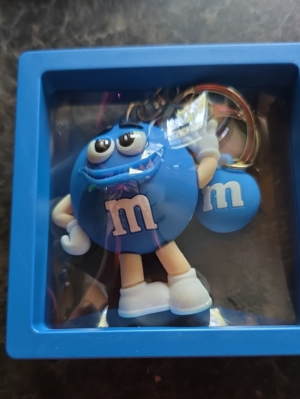 M&M'S Blue Character Keychain with Mini M Charm